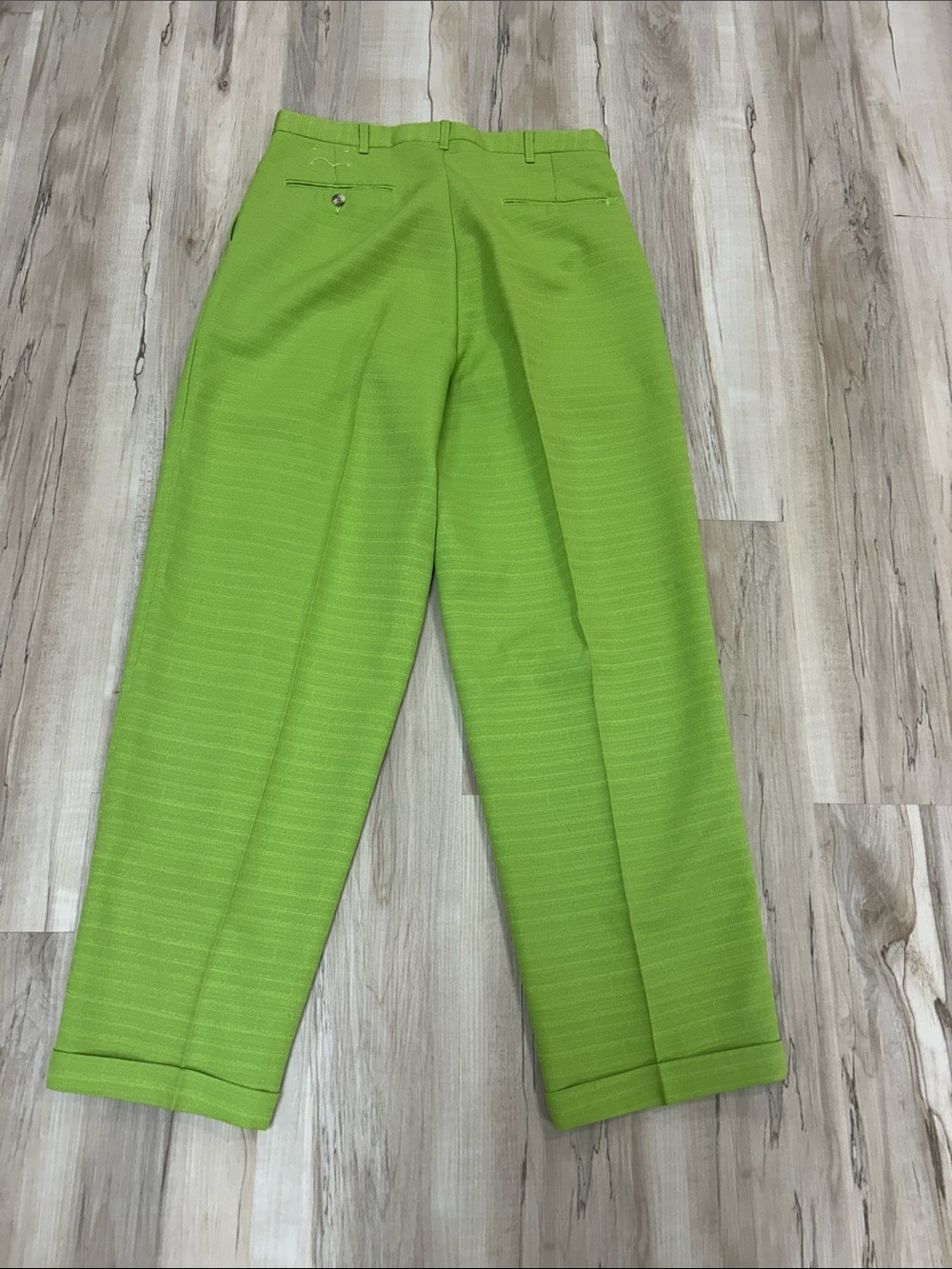 Rodolfo Green Tailored Women's Pants with black turtleneck sweater XL image 4